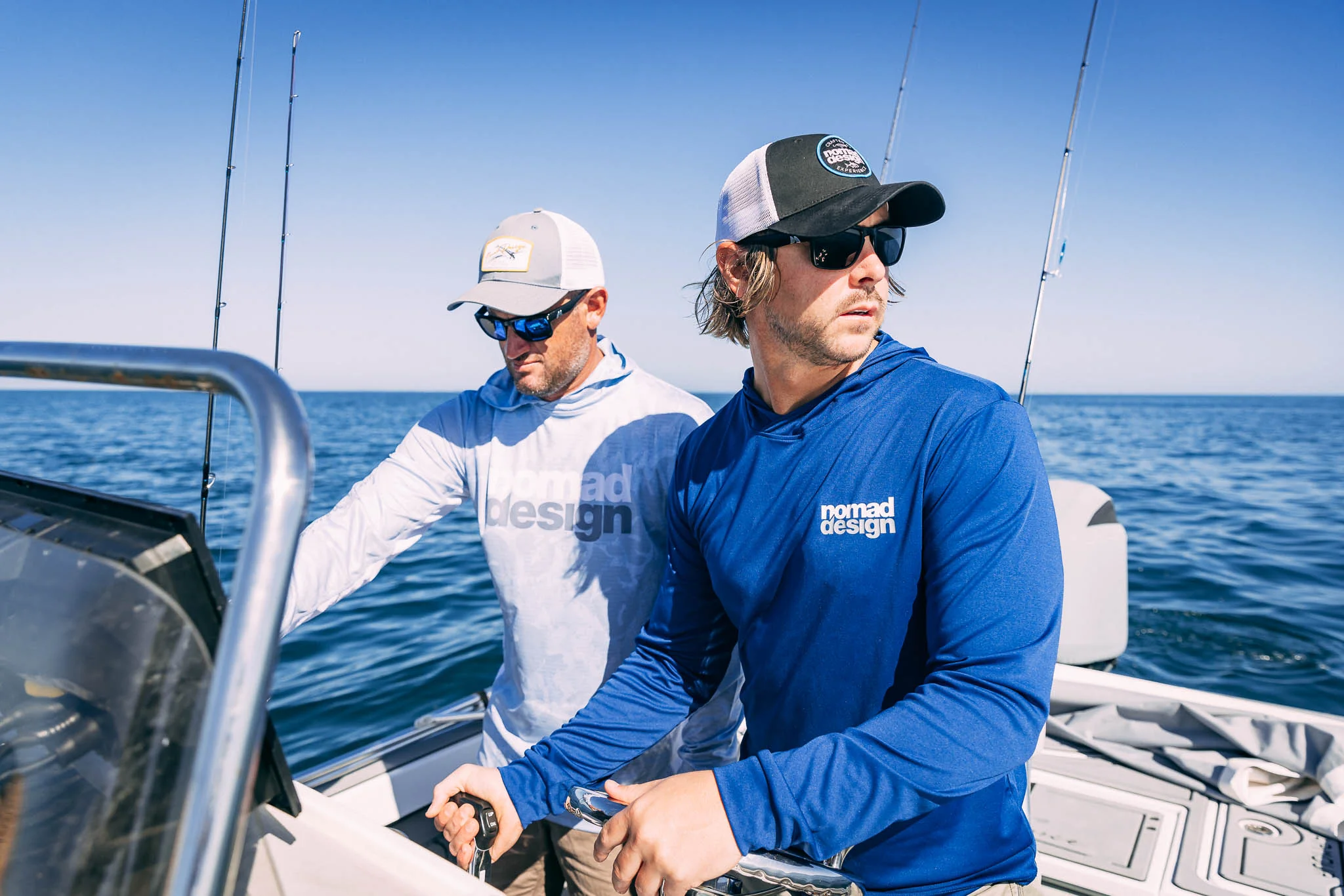 Tech Fishing Shirt Hooded - Wayfarer Marine Blue - Image 3