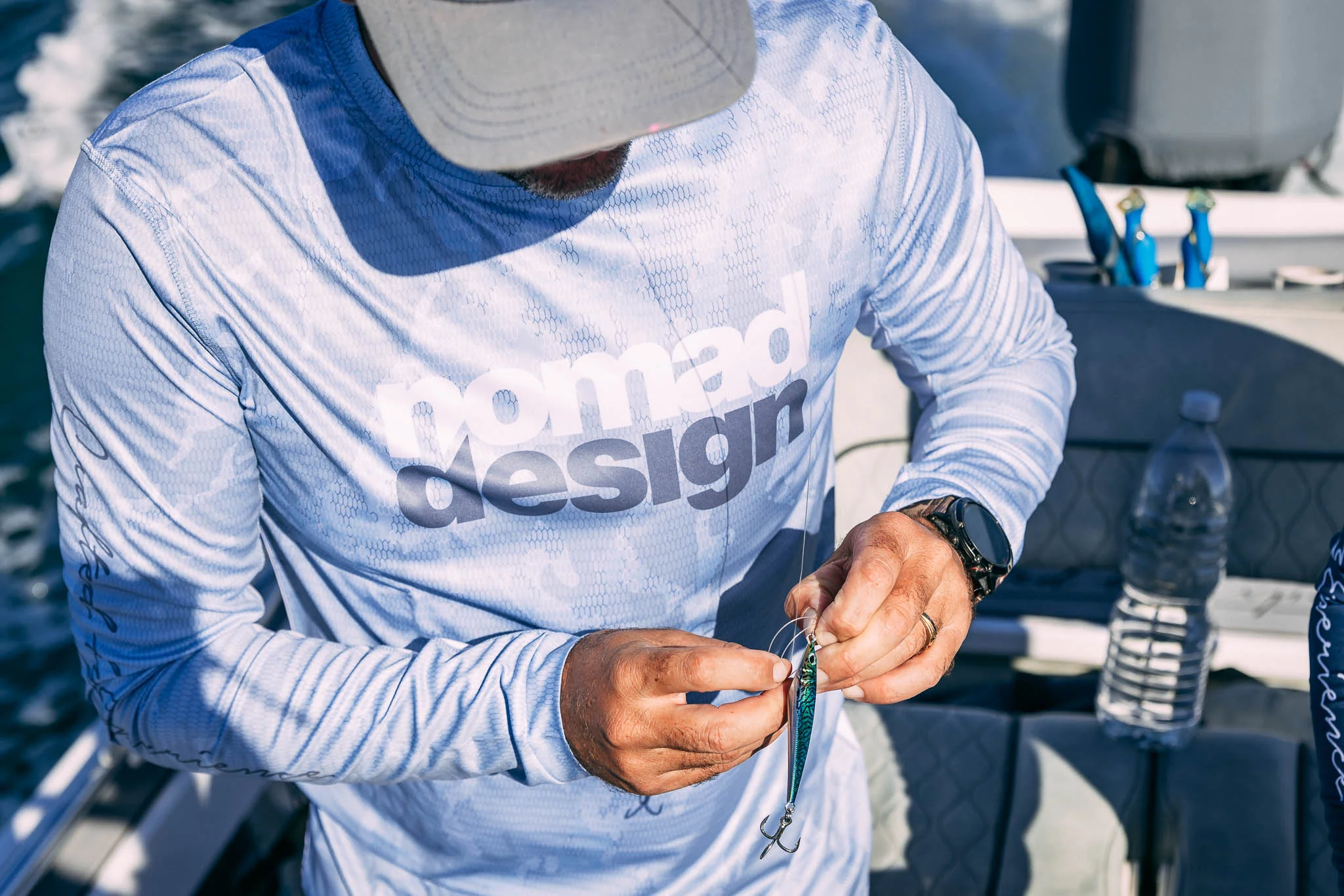 Tech Fishing Shirt - Camo Splice Blue - Image 3