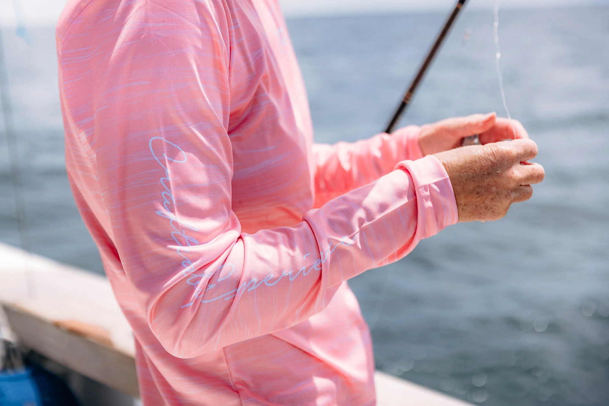 Womens Tech Fishing Shirt - Coral Swell - Image 4